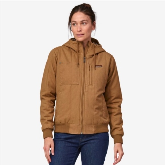 Patagonia Tan Bomber Jacket with Hood - Picture 7 of 7